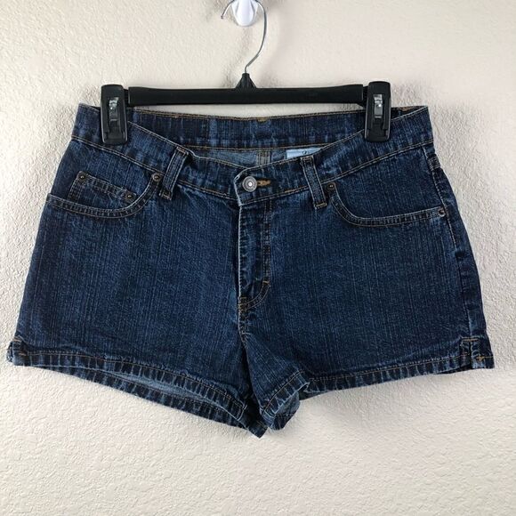Jordache Jr. 9/10 Blue Vintage Bootie Shorty Jean Beach Summer Vacation Shorts - Picture 3 of 7